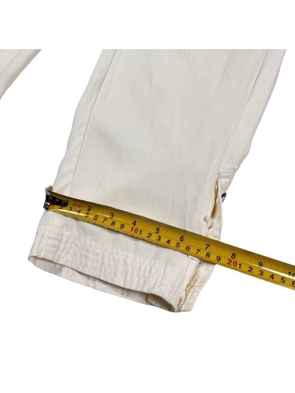 NWT Vintage Y2K Da-Nang Capri Pants Sz L Ivory Silk Cotton Blend Rare - Picture 10 of 16